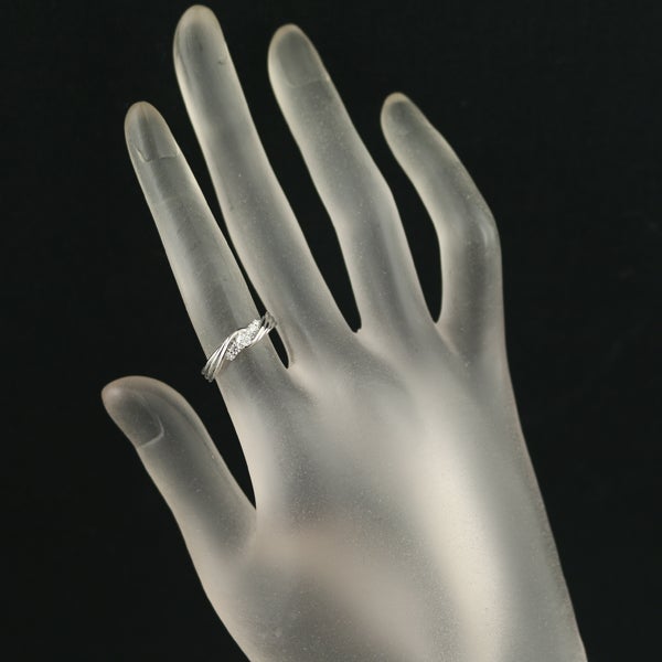  ダイヤ 0.26ct ウェーブ 5P  リング Pt900 