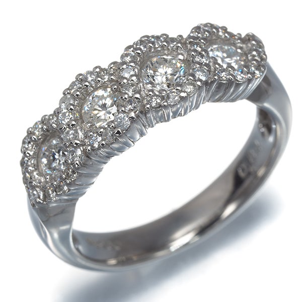  ダイヤ 0.84ct スパイラル  リング Pt900 
