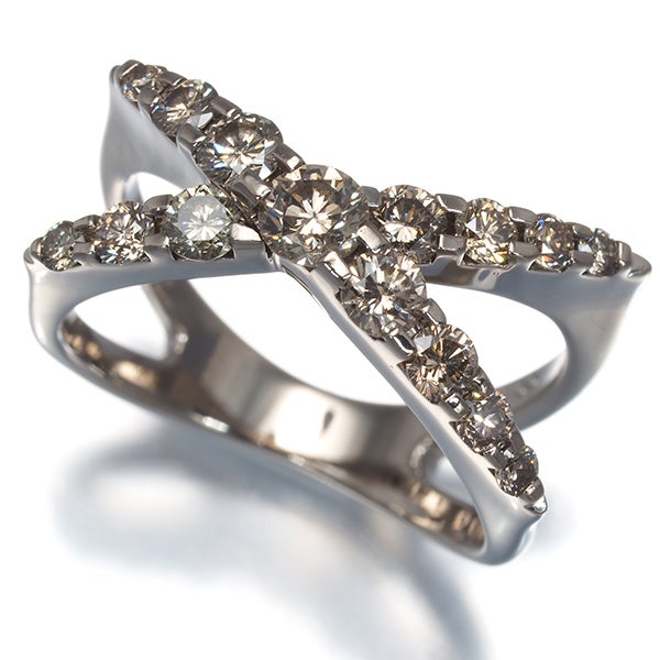 カシケイ リング ダイヤ 1.00ct ネイキッド 11.5号 K18BG 
