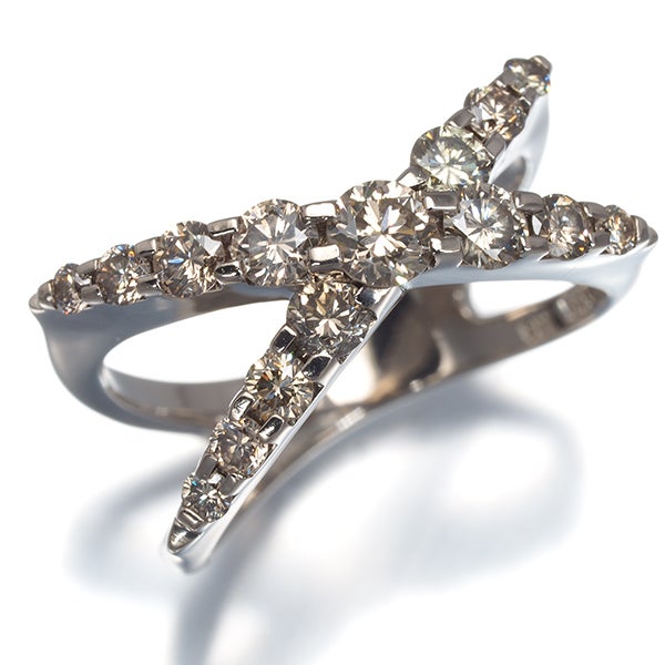 カシケイ リング ダイヤ 1.00ct ネイキッド 11.5号 K18BG 