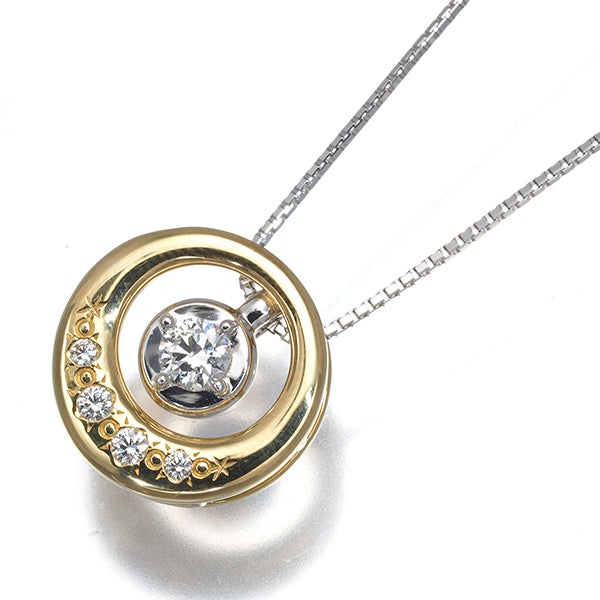 タサキ ネックレス  ダイヤ 0.15ct/0.06ct  3WAY K18YG/WG 