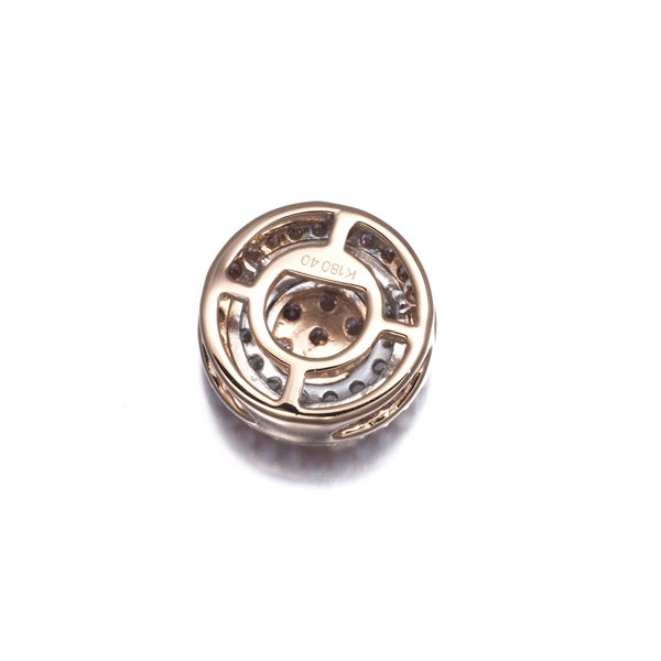 ピンク&クリア ダイヤ 0.40ct パヴェ コンビカラー  ペンダントトップ K18PG/WG ソーティング