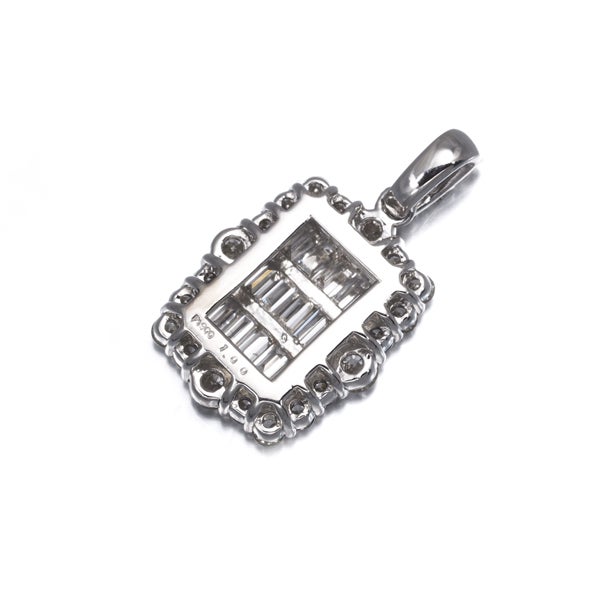  ダイヤ 1.00ct バゲット 2種カット クラシック  ペンダントトップ Pt900 