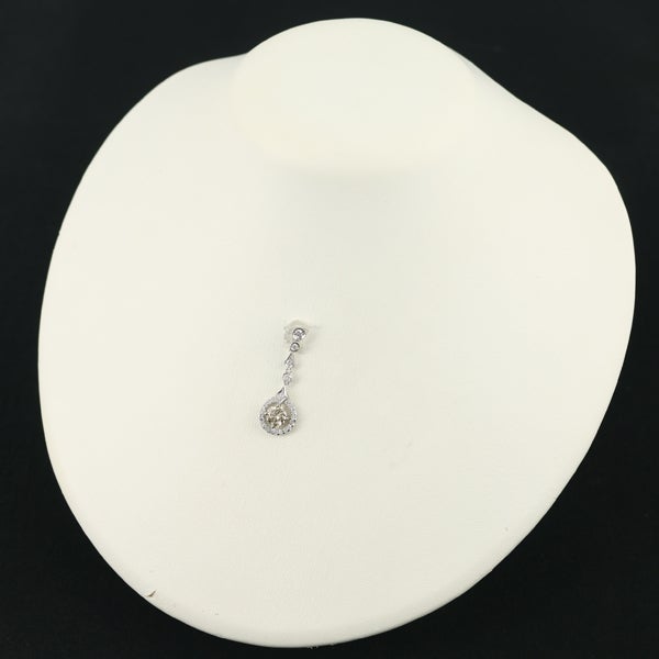 ブラウン&クリア ダイヤ 0.821ct/0.43ct   ペンダントトップ K18WG 