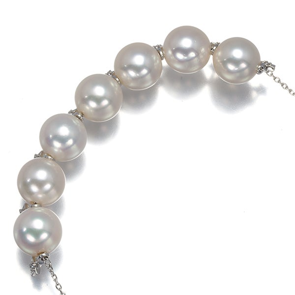 スタージュエリー ネックレス  アコヤ真珠 7.4mm  ダイヤ 0.02ct   Pt950 