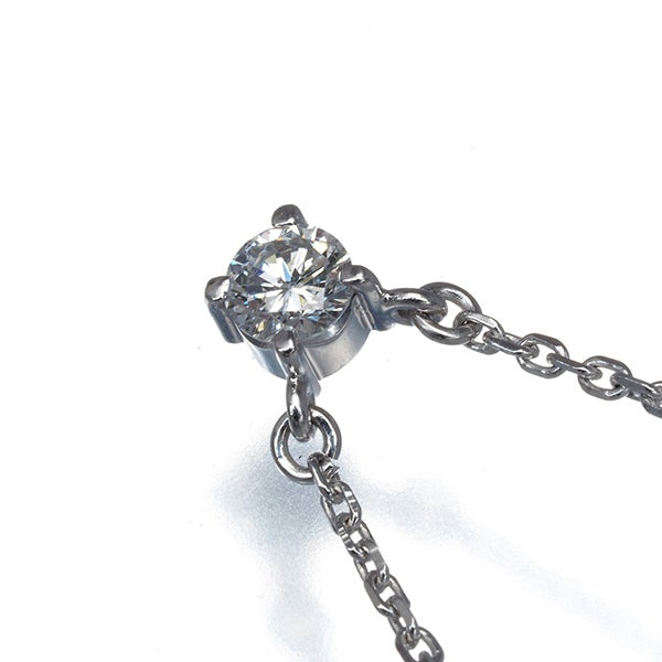タサキ ネックレス  ダイヤ 0.28ct  一粒 Pt 