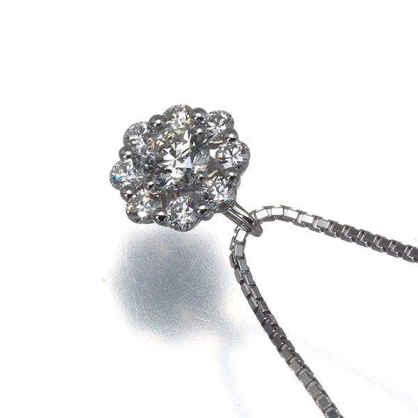 タサキ ネックレス  ダイヤ 0.25ct/0.27ct  フラワー K18WG 