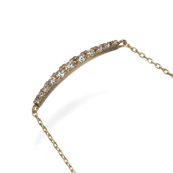 セイレーンアズーロ ネックレス  ダイヤ 0.12ct  カーブ K18YG/WG 