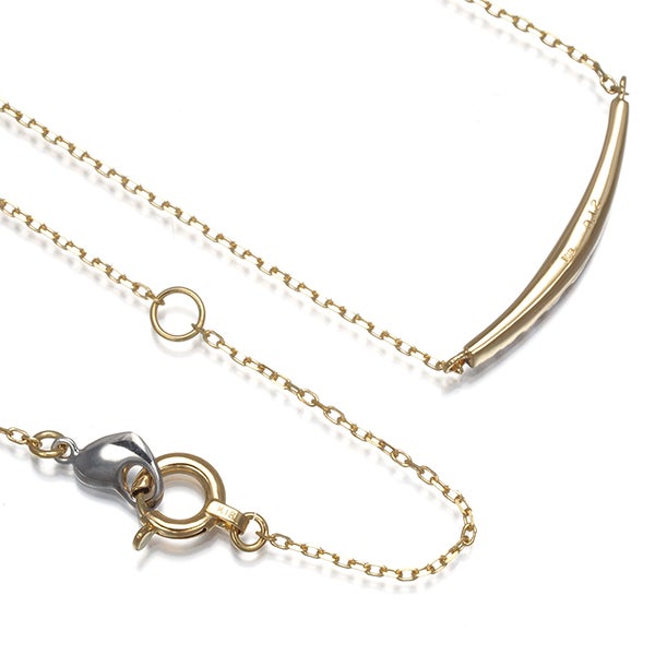 セイレーンアズーロ ネックレス  ダイヤ 0.12ct  カーブ K18YG/WG 