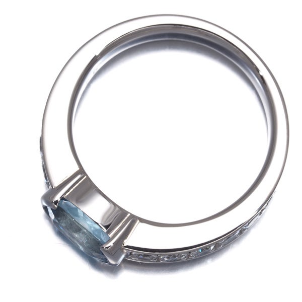  アクアマリン 0.95ct  ダイヤ 0.50ct   リング Pt900 