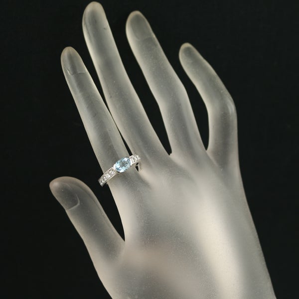  アクアマリン 0.95ct  ダイヤ 0.50ct   リング Pt900 