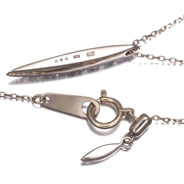 カシケイ ネックレス  ダイヤ 0.40ct ネイキッド  K18BG 