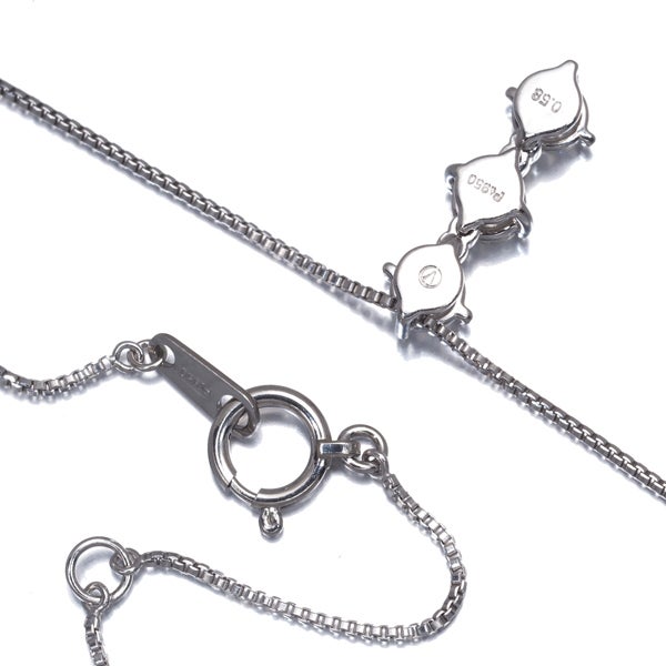 ヴァンドーム ネックレス  ダイヤ 0.58ct 3P Pt950/Pt850 