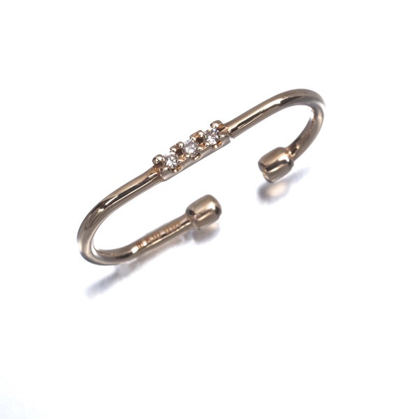 ヒロタカ イヤリング  ダイヤ 0.01ct ミロ イヤーカフ 片耳 K10YG 箱