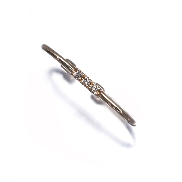 ヒロタカ イヤリング  ダイヤ 0.01ct ミロ イヤーカフ 片耳 K10YG 箱
