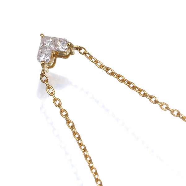 スタージュエリー ネックレス  ダイヤ 0.10ct ミステリアスハート  K18YG 