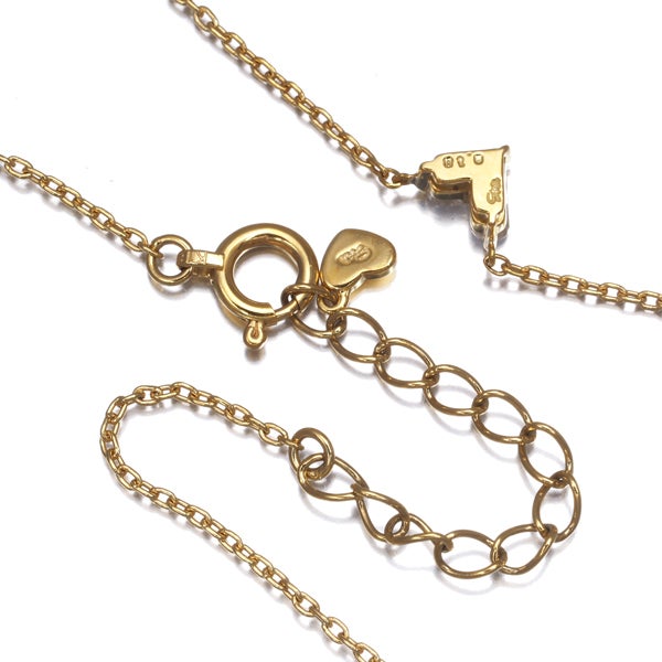 スタージュエリー ネックレス  ダイヤ 0.10ct ミステリアスハート  K18YG 
