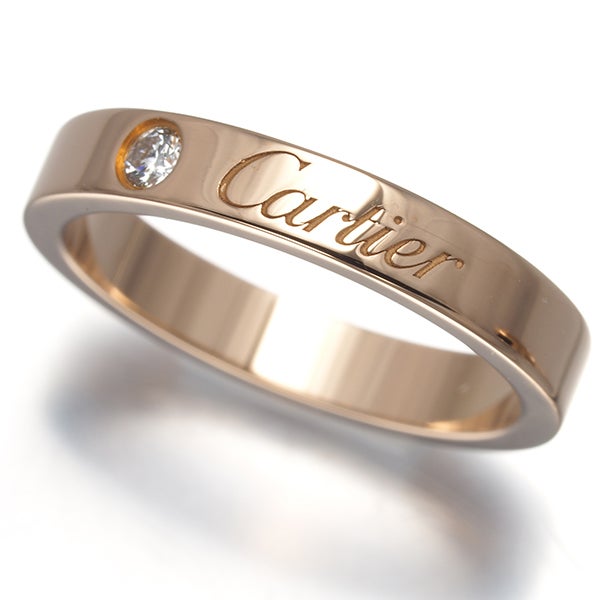 カルティエ リング  ダイヤ Cドゥ エングレーブド 1P 47号 K18PG 保証書