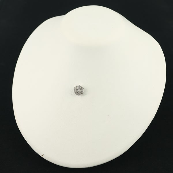  ブラウンダイヤ 0.58ct テーパーカット 2種カット  ペンダントトップ K18WG 