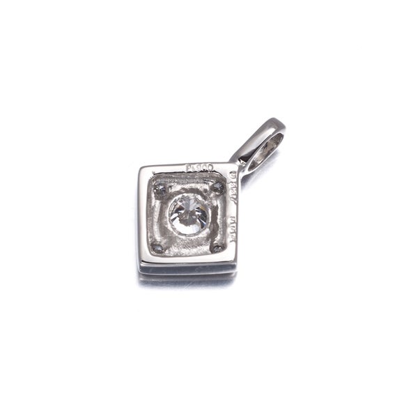 ダイヤ 0.337ct/0.04ct スクエア  ペンダントトップ Pt900 