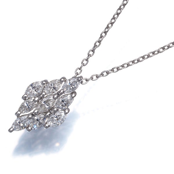 スワ ネックレス  ダイヤ 0.50ct マーキスカット  Pt950 