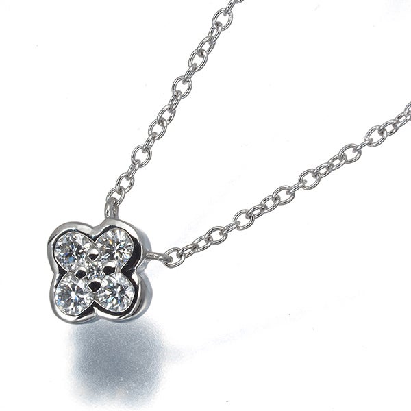 ヴァンドーム ネックレス  ダイヤ 0.17ct  フラワー Pt950/Pt850 