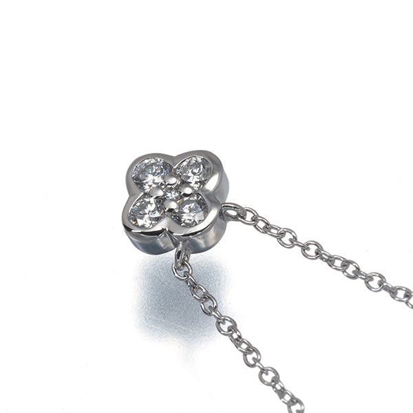ヴァンドーム ネックレス  ダイヤ 0.17ct  フラワー Pt950/Pt850 