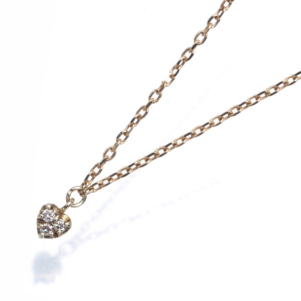 アガット ブレスレット  ダイヤ 0.02ct  ハート K10YG 