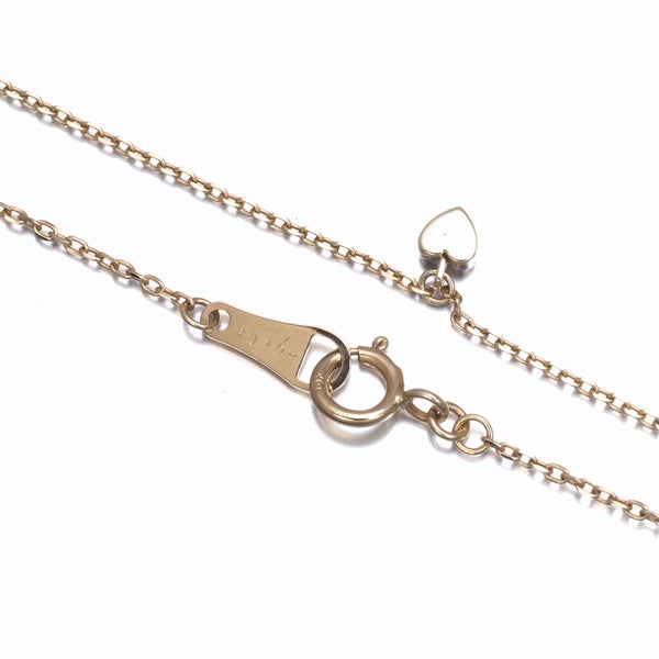アガット ブレスレット  ダイヤ 0.02ct  ハート K10YG 