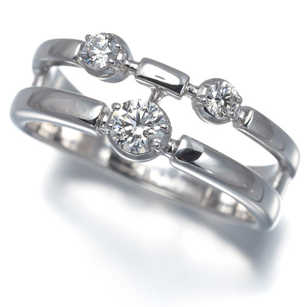 タサキ リング  ダイヤ 0.37ct  17.5号 K18WG 