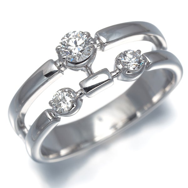 タサキ リング  ダイヤ 0.37ct  17.5号 K18WG 