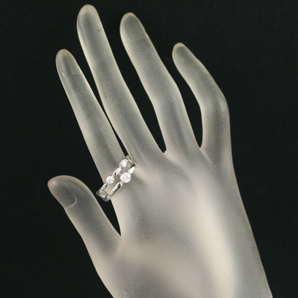 タサキ リング  ダイヤ 0.37ct  17.5号 K18WG 