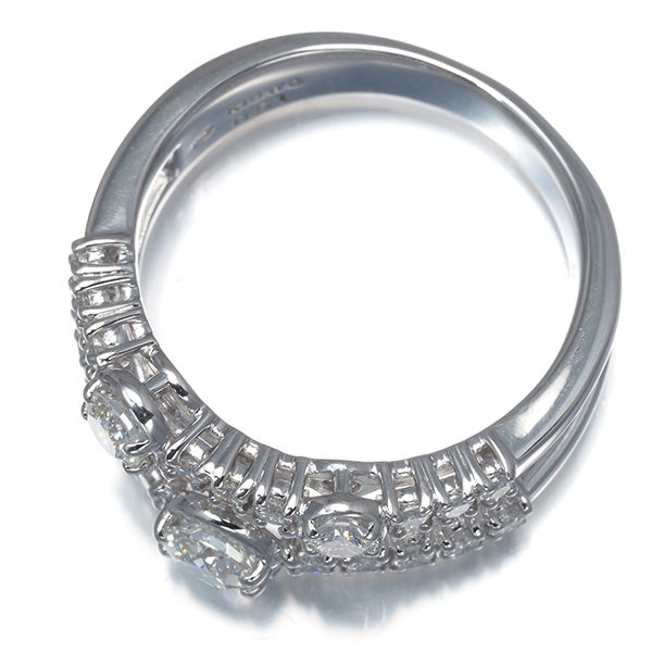タサキ リング  ダイヤ 0.51ct/0.39ct  13号 K18WG 