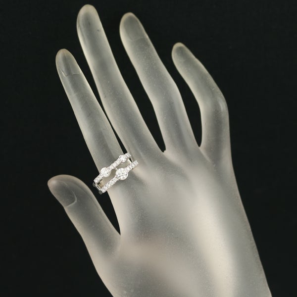 タサキ リング  ダイヤ 0.51ct/0.39ct  13号 K18WG 