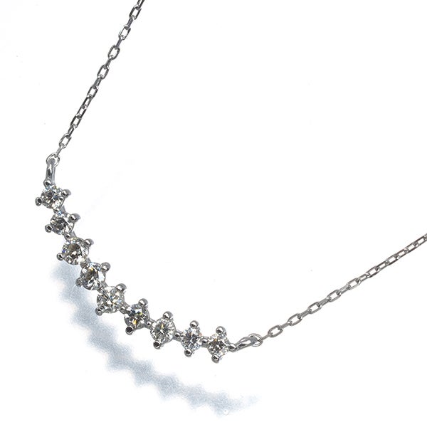  ダイヤ 0.15ct 9P  ネックレス Pt900/Pt850 
