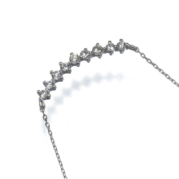  ダイヤ 0.15ct 9P  ネックレス Pt900/Pt850 