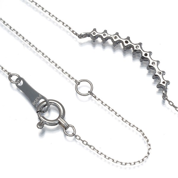  ダイヤ 0.15ct 9P  ネックレス Pt900/Pt850 