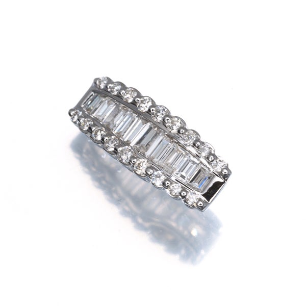  ダイヤ 0.50ct 2種カット  ペンダントトップ K18WG 