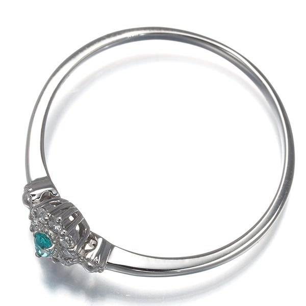  パライバトルマリン 0.04ct  ダイヤ 0.10ct   リング Pt900 