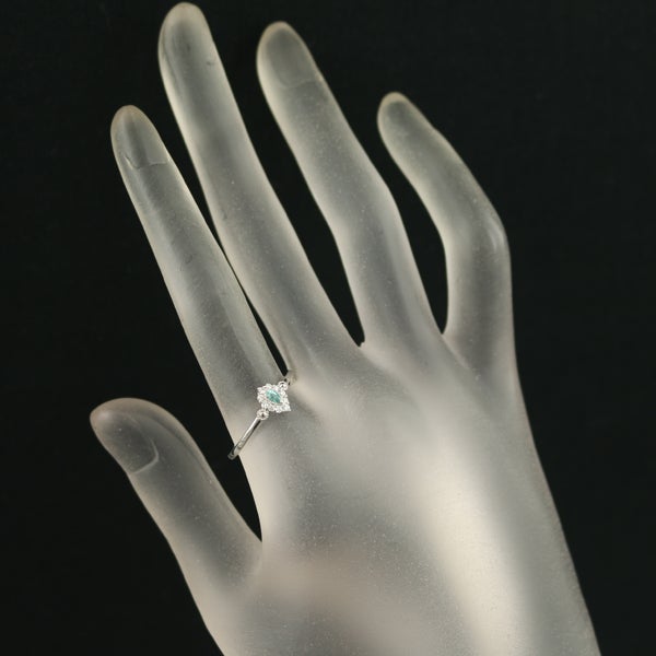  パライバトルマリン 0.04ct  ダイヤ 0.10ct   リング Pt900 