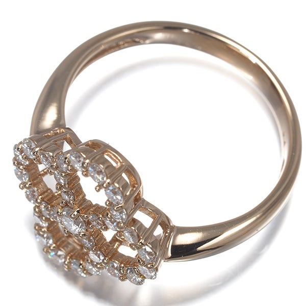  ダイヤ 0.51ct フラワー  リング K18PG 