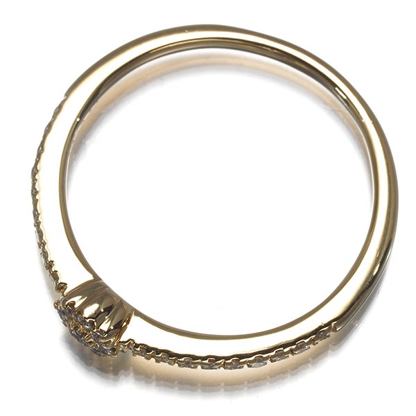  ダイヤ 0.14ct フラワー  リング K18YG 