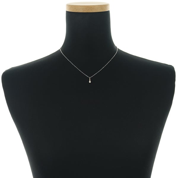 ヴァンドーム ネックレス  ダイヤ 0.13ct  コンビカラー 一粒 K18WG/PG 