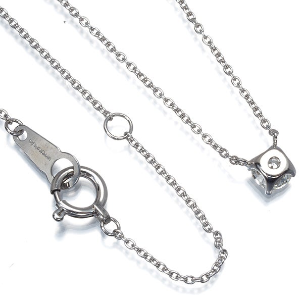 ヴァンドーム ネックレス  ダイヤ 0.27ct  一粒 Pt950/Pt850 