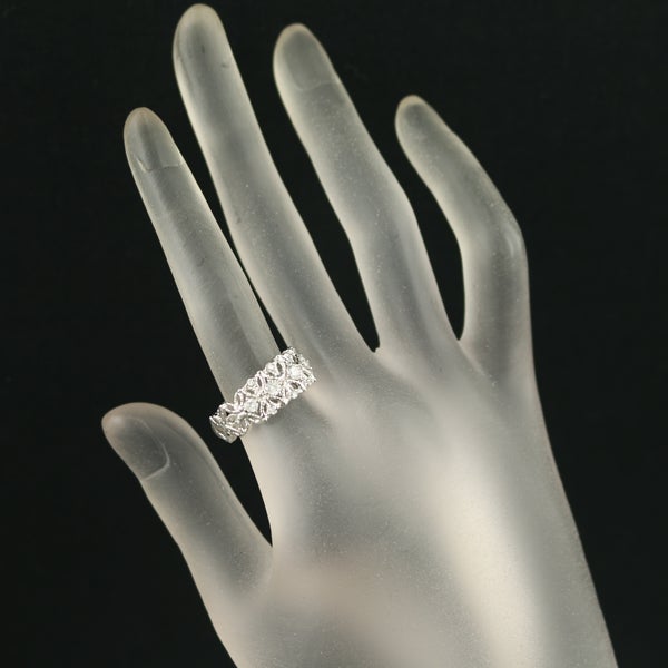  ダイヤ 0.50ct 透かし ミルグレイン  リング Pt900 