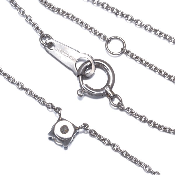 ヴァンドーム ネックレス  ダイヤ 0.18ct  一粒 Pt950/Pt850 