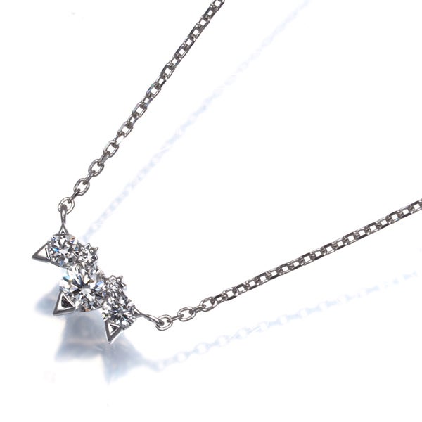 スタージュエリー ネックレス  ダイヤ 0.16ct  3P Pt950 