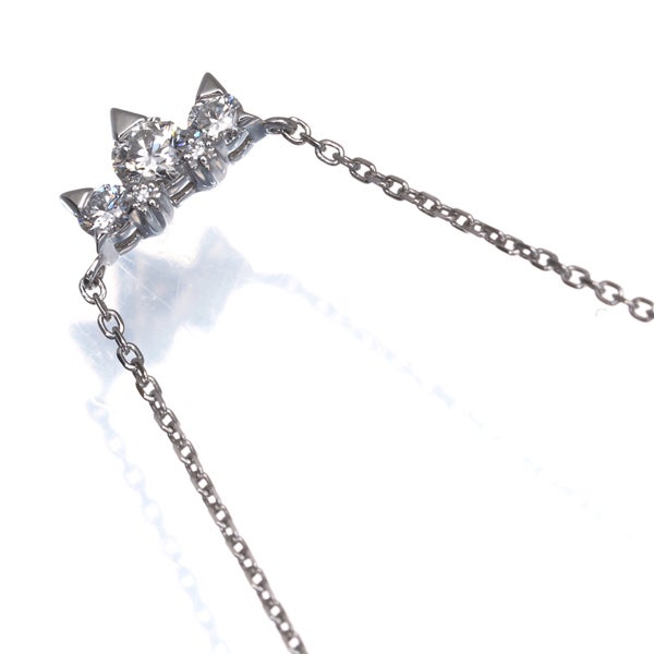 スタージュエリー ネックレス  ダイヤ 0.16ct  3P Pt950 