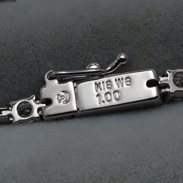 タサキ ブレスレット  ダイヤ 1.00ct  ステーション K18WG 