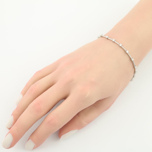 タサキ ブレスレット  ダイヤ 1.00ct  ステーション K18WG 